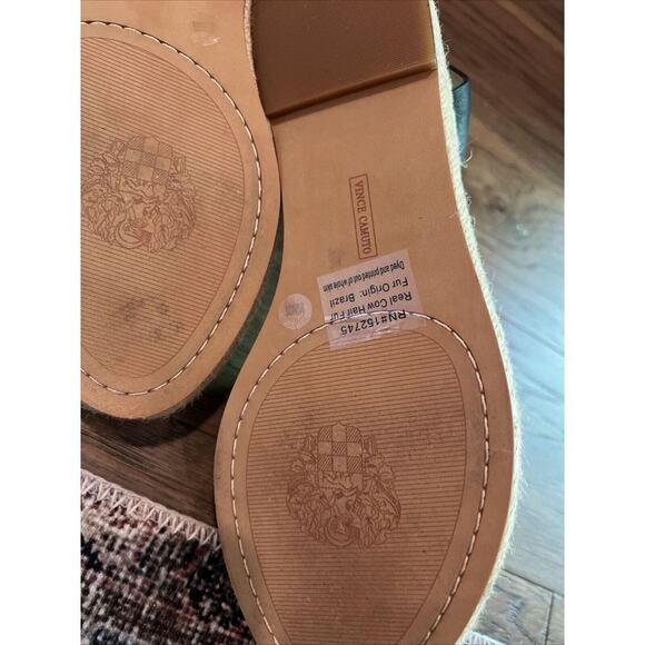 Vince Camuto Espadrille Platform Wedge Sandals‎ Animal Print Ankle Strap - Picture 7 of 8